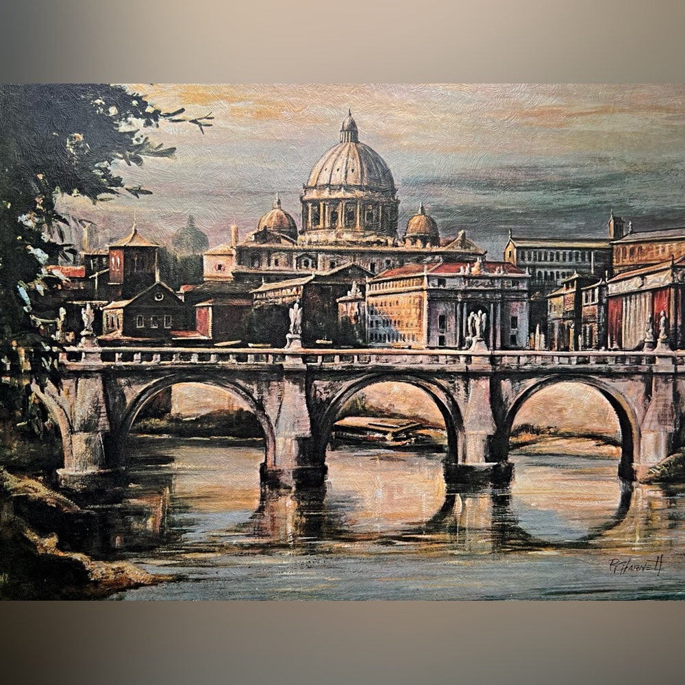 Vintage Lithograph “Romantic Italy-Rome” by Harnett